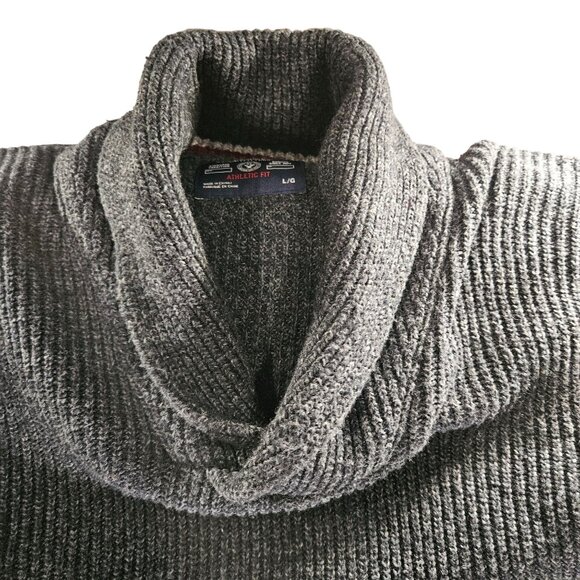 American Eagle Outfitters Mens Shawl Collar Sweater L/G Cotton Wool Blend A - Picture 5 of 9